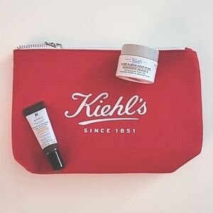 NEW Kiehl's 3 pc travel set bag masque vitamin C concentrate